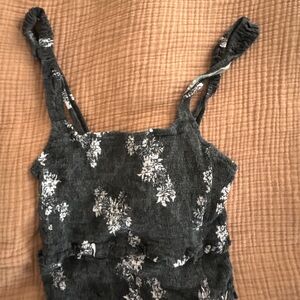 Free people Black and White floral Top